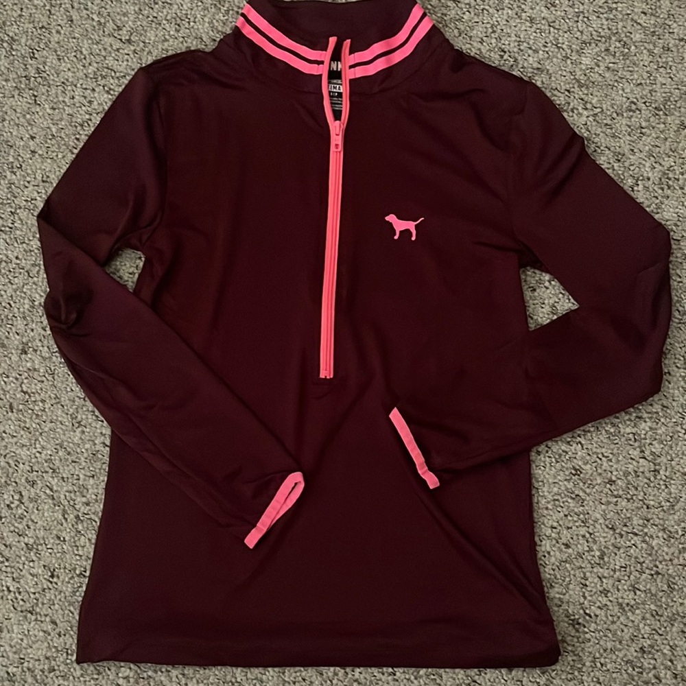 NWOT PINK Half Zip Sweater
